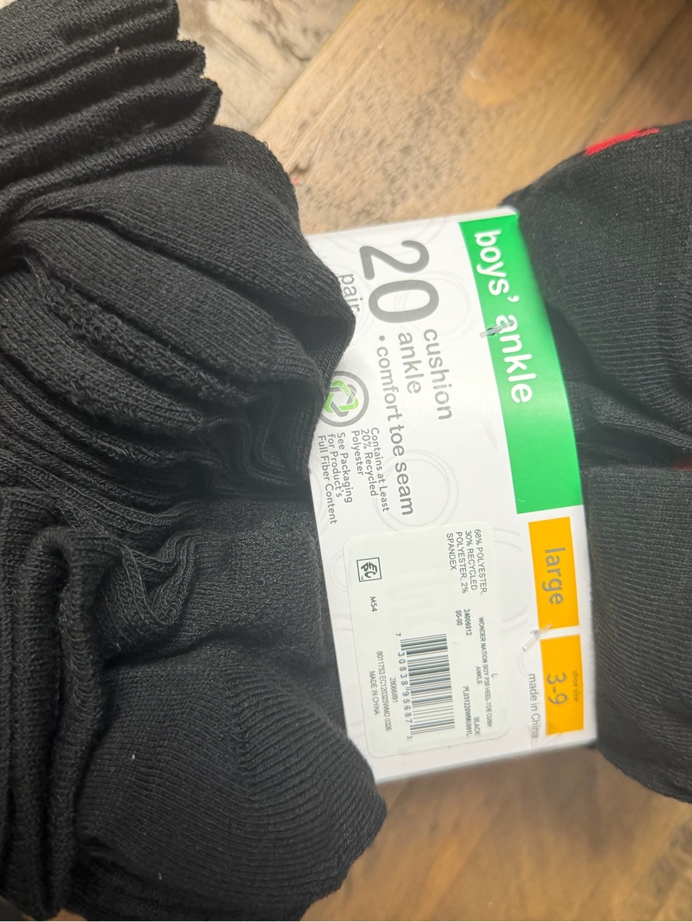 wonder nation Boys' Black Ankle Cushion Socks - Pack